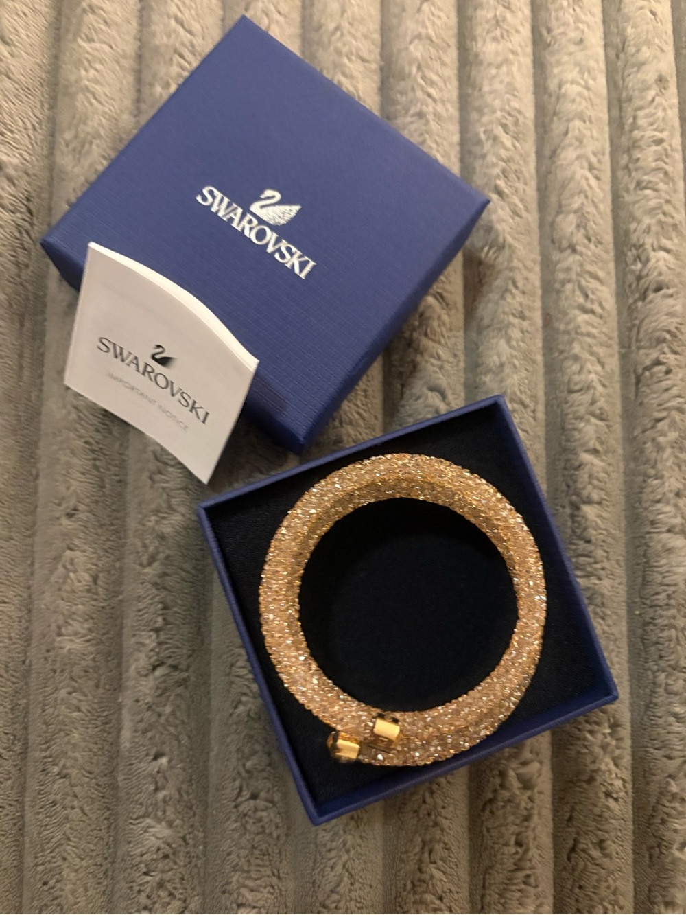 Swarovski Gold Sparkle Crystal Bangle Bracelet